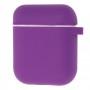 Чехол для Airpods Slim с карабином фиолетовый