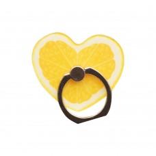 Кольцо держатель Ring lemon heart yellow