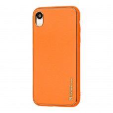 Чехол для iPhone Xr Leather Xshield оранжевый