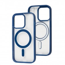 Чохол для iPhone 14 Pro Color MagSafe синій