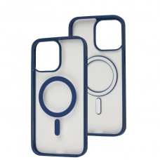 Чохол для iPhone 14 Pro Max Color MagSafe синій