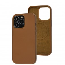 Чехол для iPhone 13 Pro Leather with MagSafe saddle brown
