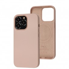 Чехол для iPhone 13 Pro Leather with MagSafe sand pink