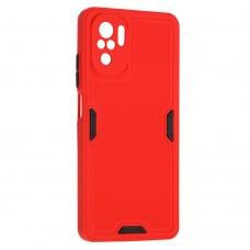 Чехол для Xiaomi Redmi Note 10 / 10s Ribbed camera красный