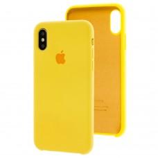 Чехол Silicone для iPhone X / Xs case желтый
