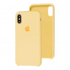 Чехол Silicone для iPhone X / Xs case canary yellow