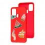 Чехол для Samsung Galaxy M31 (M315) Wave Fancy color style watermelon / red