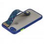 Чохол для iPhone 7/8/SE 20 WristBand LV синій/зелений
