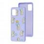 Чехол для Samsung Galaxy A31 (A315) Wave Fancy cute bears / light purple