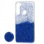 Чехол для Xiaomi Redmi Note 8 Fashion блестки + popsocket синий