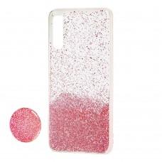 Чехол для Samsung Galaxy A50 / A50s / A30s Fashion блестки + popsocket розовый