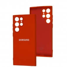 Чехол для Samsung Galaxy S22 Ultra (S908) Silicone Full camera красный