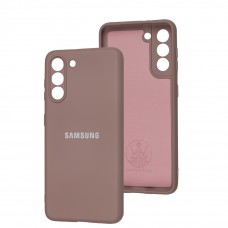 Чехол для Samsung Galaxy S21 (G991) Silicone Full camera pink sand