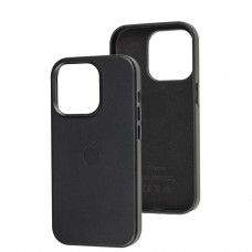 Чохол для iPhone 14 Pro Leather with MagSafe чорний