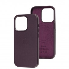 Чохол для iPhone 14 Pro Leather with MagSafe dark cherry