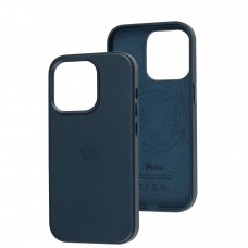 Чохол для iPhone 14 Pro Leather with MagSafe indigo blue