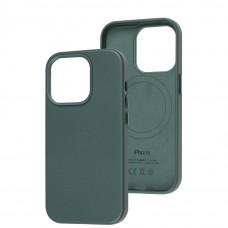 Чохол для iPhone 14 Pro Leather with MagSafe pine green
