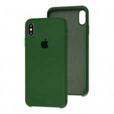 Чехол silicone case для iPhone Xs Max atrovirens