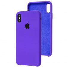 Чехол silicone для iPhone Xs Max case shine blue 