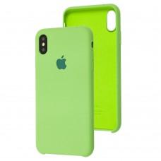 Чехол silicone для iPhone Xs Max case green