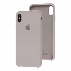 Чехол silicone case для iPhone Xs Max pebble