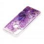 Чехол для Samsung Galaxy A11 / M11 Блестки вода new бабочка фиолетовый
