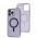 Чохол для iPhone 14 Pro Max Clear color MagSafe purple