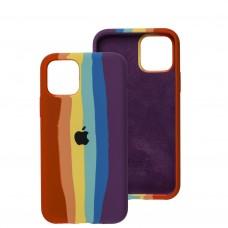 Чехол для iPhone 11 Pro Silicone Full rainbow pride