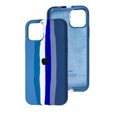 Чехол для iPhone 11 Pro Silicone Full rainbow blue