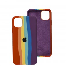 Чехол для iPhone 11 Pro Max Silicone Full rainbow pride