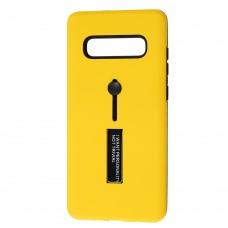 Чехол для Samsung Galaxy S10+ (G975) Kickstand желтый