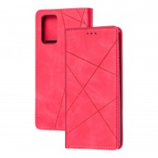 Чехол книжка Business Leather для Samsung Galaxy Note 20 (N980) малиновый