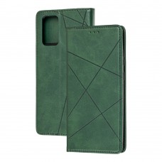 Чехол книжка Business Leather для Samsung Galaxy Note 20 (N980) зеленый