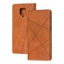 Чохол книжка Business Leather для Xiaomi Redmi Note 9s / 9 Pro коричневий