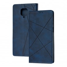 Чохол книжка Business Leather для Xiaomi Redmi Note 9s / 9 Pro синій
