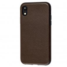 Чехол для iPhone Xr Grainy Leather коричневый
