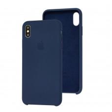 Чехол Silicone для iPhone Xs Max Premium case Midnight blue