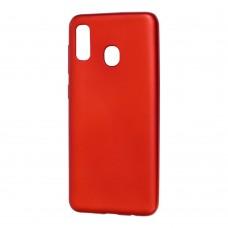 Чехол для Samsung Galaxy A20 / A30 Soft matt темно-красный