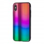 Чехол Colourful Benzo для iPhone X / Xs фиолетово зеленый