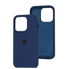 Чохол для iPhone 14 Pro Square Full silicone синій / blue cobalt