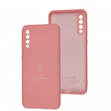 Чехол для Samsung Galaxy A50/A50s/A30s Silicone Full Трезубец розовый / light pink