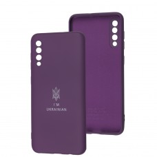 Чехол для Samsung Galaxy A50/A50s/A30s Silicone Full Трезубец фиолетовый/purple