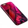 Чохол Glossy Feathers для iPhone 6 червоно-рожевий