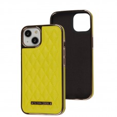 Чехол для iPhone 13 Puloka leather case yellow