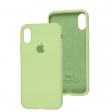 Чохол для iPhone X / Xs Silicone Full зелений / avocado
