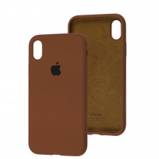 Чехол для iPhone Xr Silicone Full коричневый
