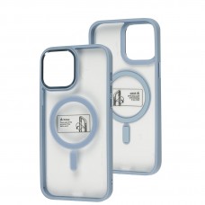 Чехол для iPhone 14 Pro Max Metal Bezel MagSafe серый