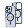 Чехол для iPhone 13 Pro Metal Bezel MagSafe синий