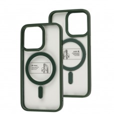 Чехол для iPhone 13 Pro Metal Bezel MagSafe зеленый