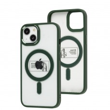 Чехол для iPhone 13 Metal Bezel MagSafe зеленый